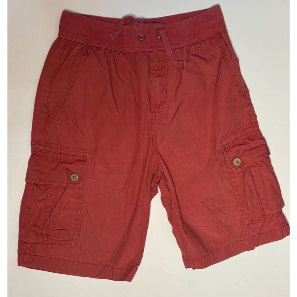 Lucky Brand Boys Red Cargo Shorts Size M – 100% Cotton